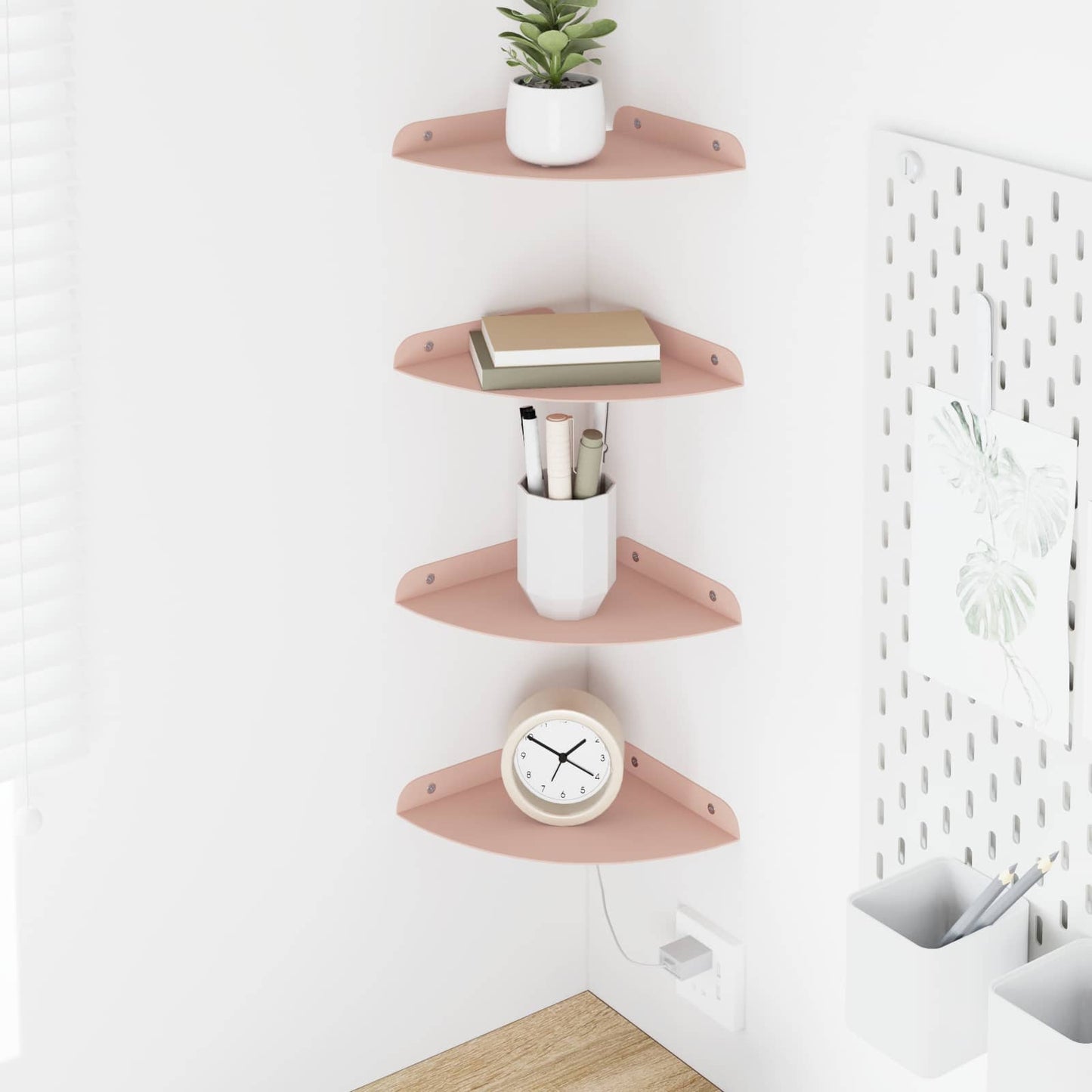 Mensola Sospesa Con Lo Scaffale 4 Pcs 30 X 30 X 2 Cm