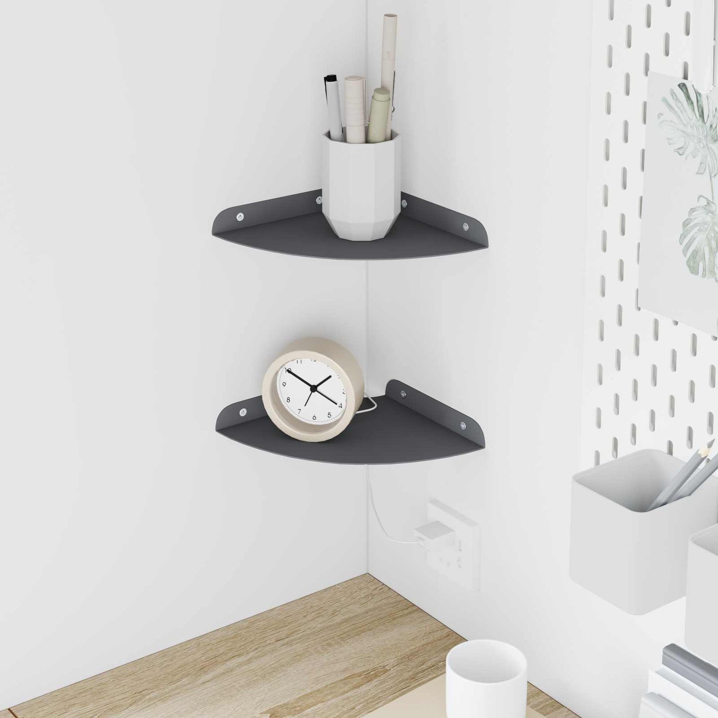 Mensola Sospesa Con Lo Scaffale 4 Pcs 30 X 30 X 2 Cm