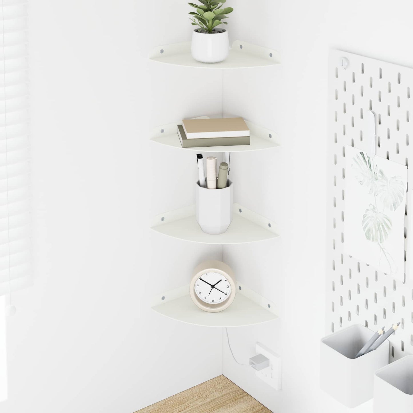 Mensola Sospesa Con Lo Scaffale 4 Pcs 30 X 30 X 2 Cm