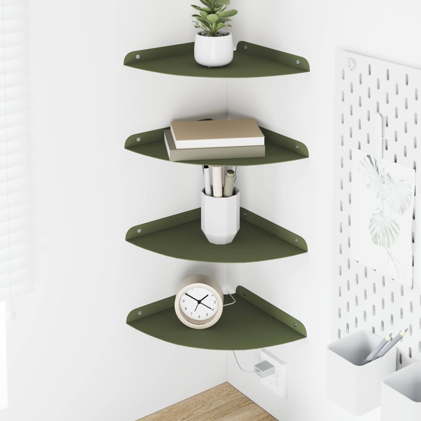 Mensola Sospesa Con Lo Scaffale 4 Pcs 30 X 30 X 2 Cm