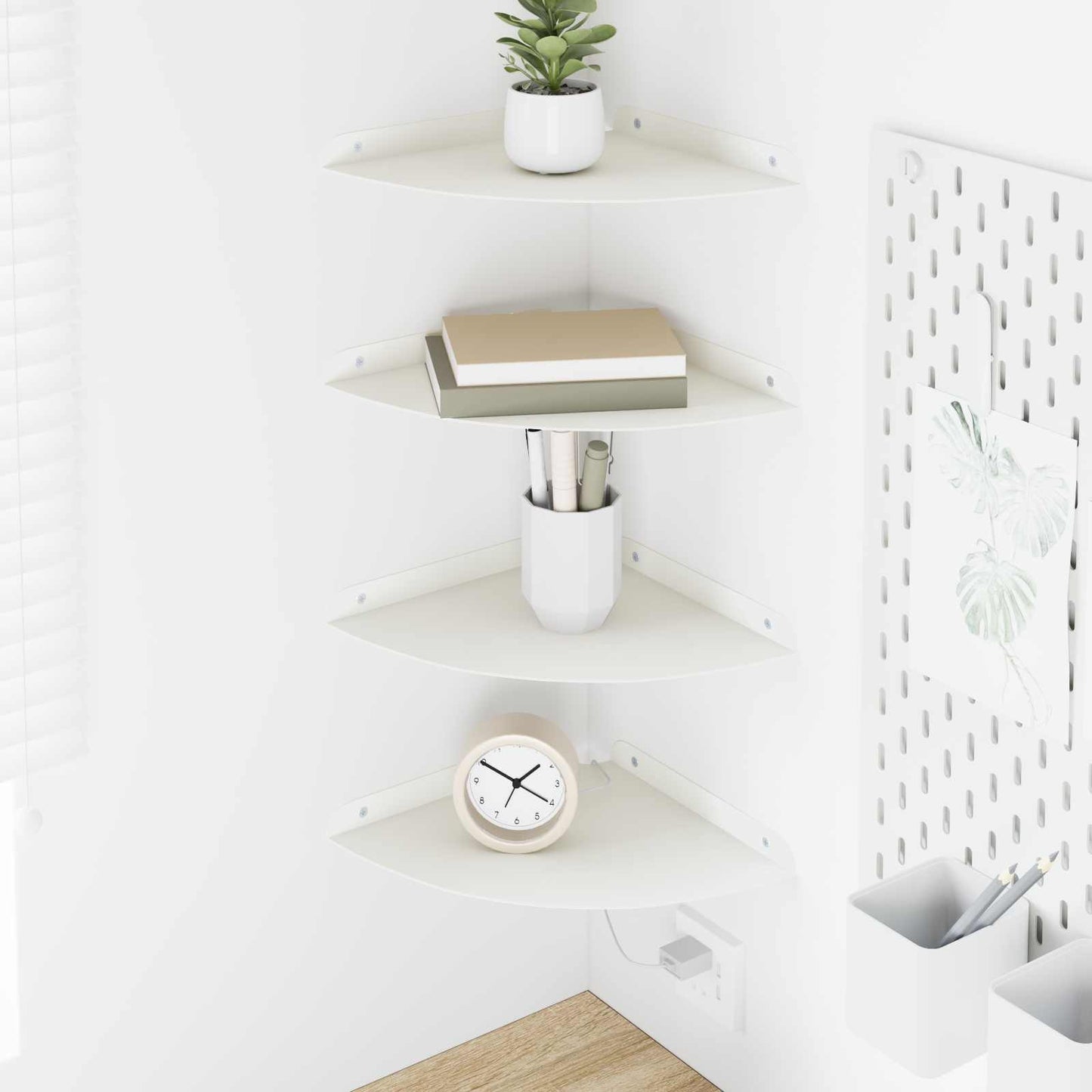 Mensola Sospesa Con Lo Scaffale 4 Pcs 30 X 30 X 2 Cm