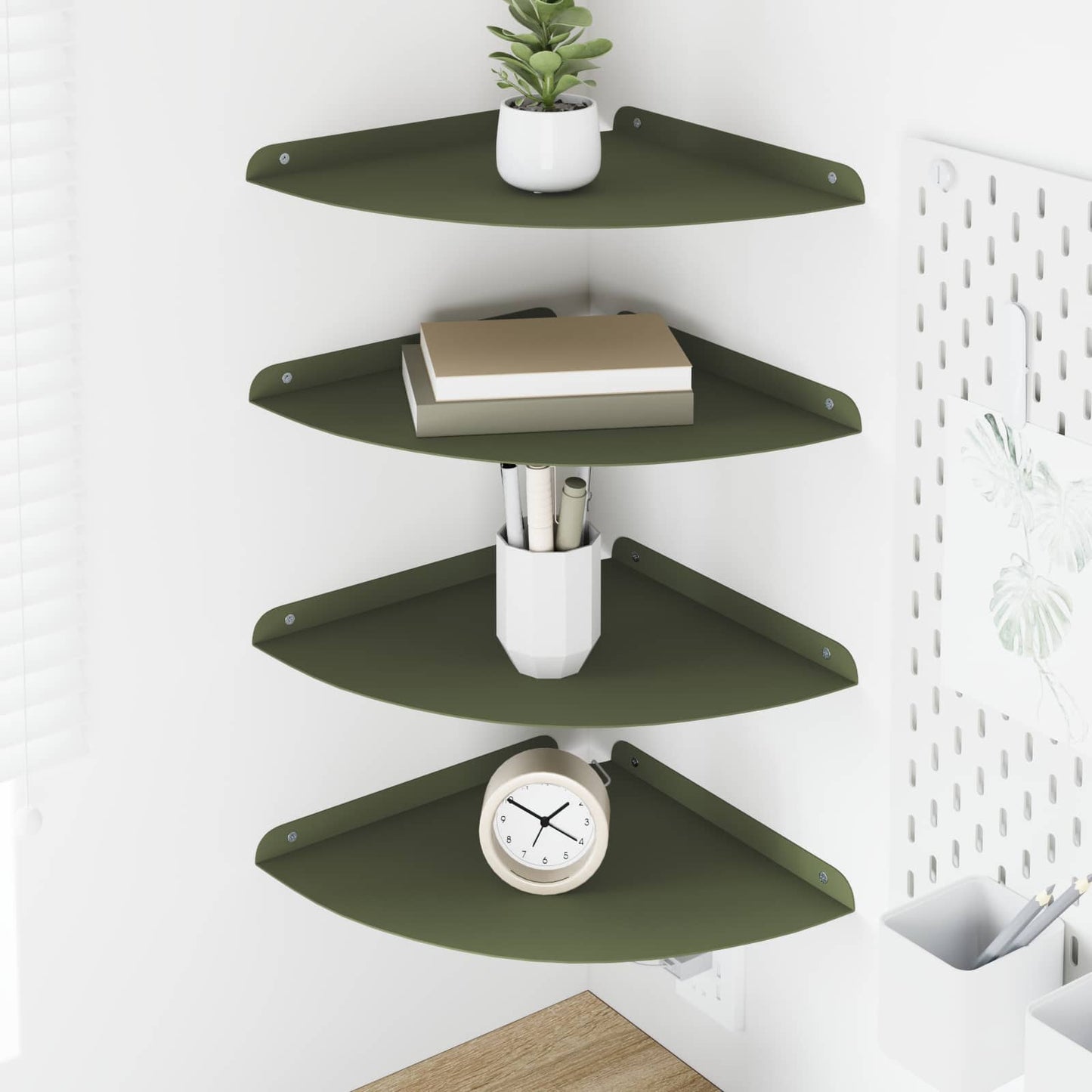 Mensola Sospesa Con Lo Scaffale 4 Pcs 30 X 30 X 2 Cm