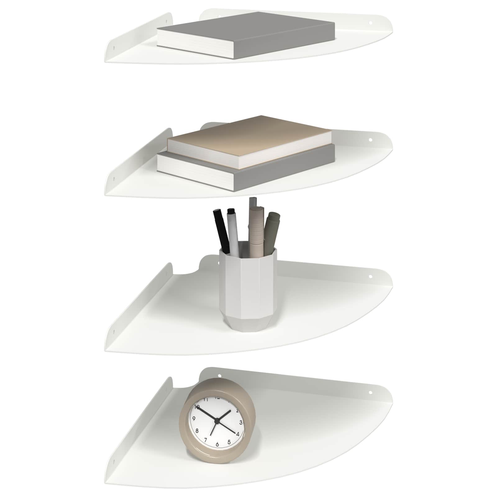 Mensola Sospesa Con Lo Scaffale 4 Pcs 30 X 30 X 2 Cm