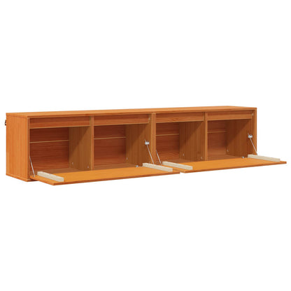 Armadietto A Muro 2 Pcs Marrone Cerato 80 X 30 X 35 Cm