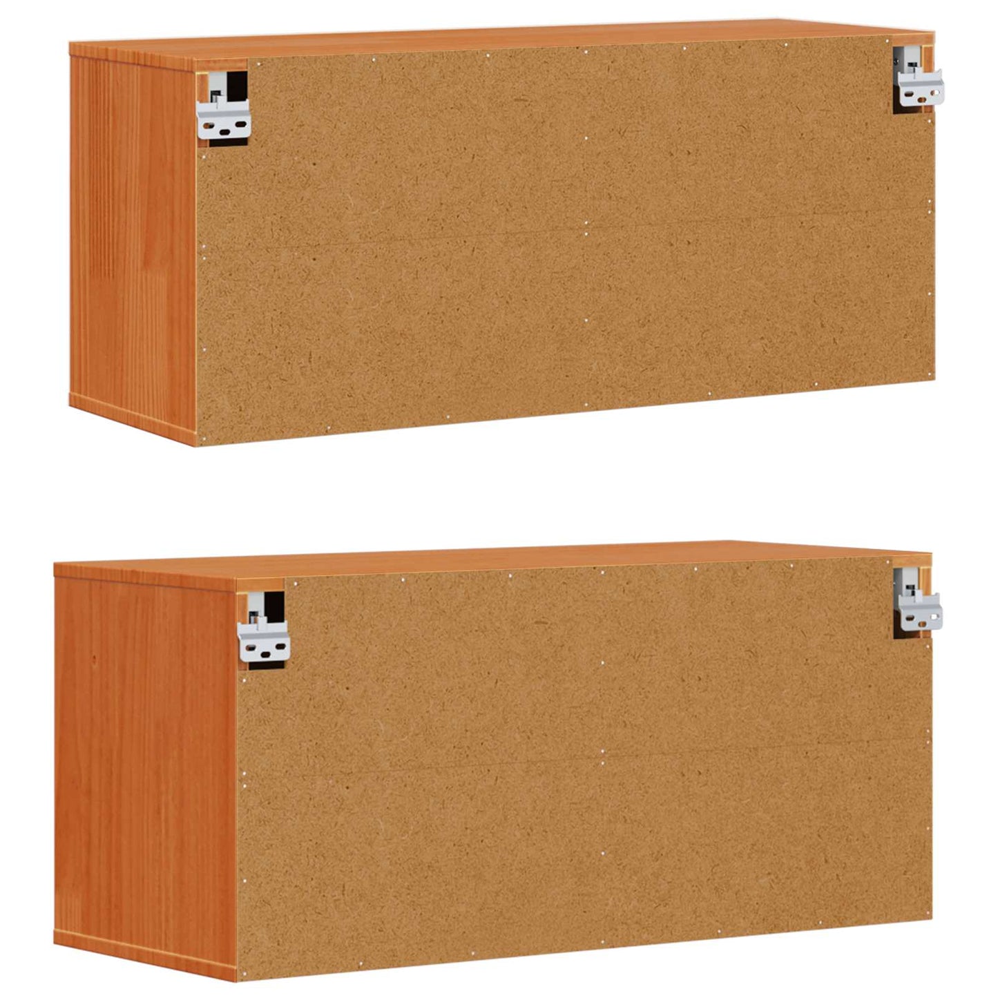 Armadietto A Muro 2 Pcs Marrone Cerato 80 X 30 X 35 Cm