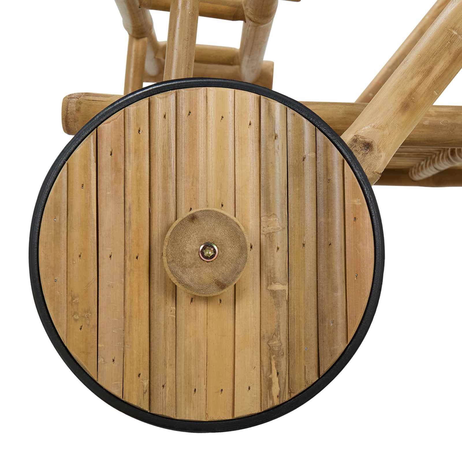 Carrello Per Tè Con Ruote Naturale 79 X 67.5 X 84 Cm Bambù