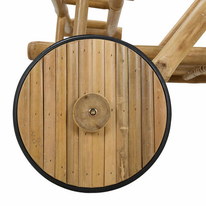 Carrello Per Tè Con Ruote Naturale 79 X 67.5 X 84 Cm Bambù