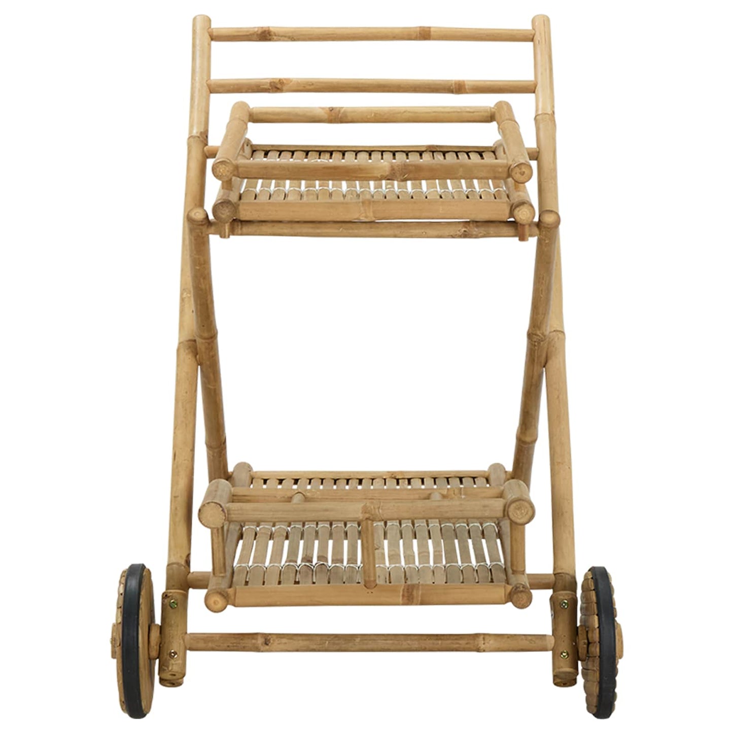 Carrello Per Tè Con Ruote Naturale 79 X 67.5 X 84 Cm Bambù