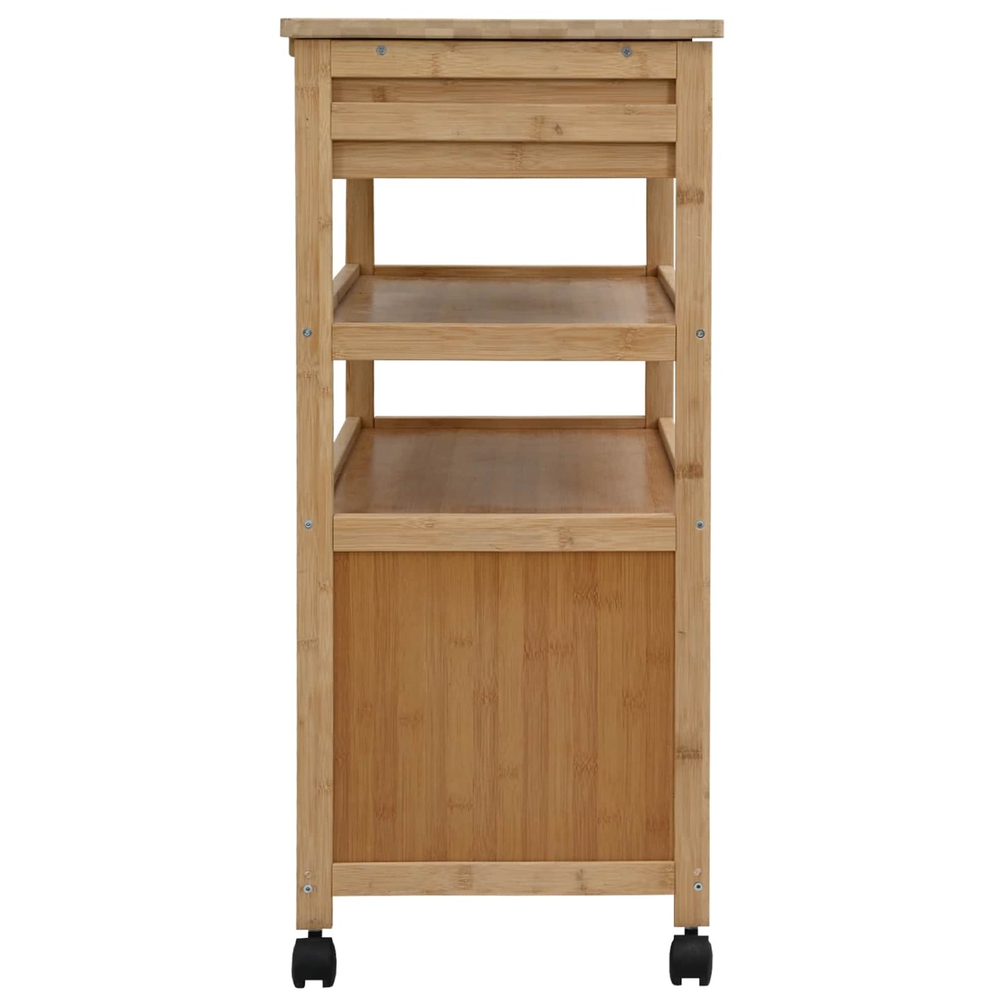 Carrello Da Cucina Con Ruote Naturale 59,5 X 36 X 82 Cm Bambù