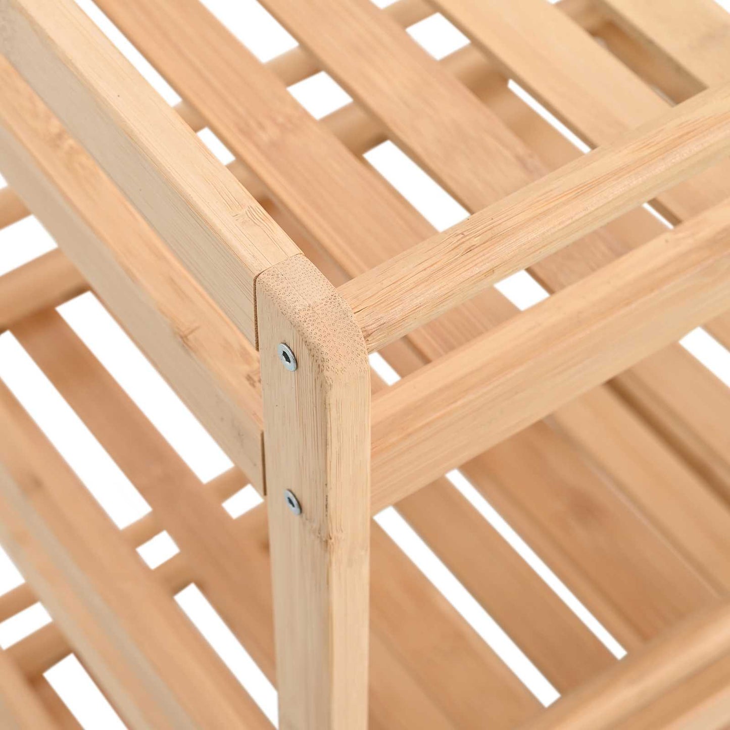 Carrello Da Cucina Con Ruote Naturale 46 X 38 X 76 Cm Bambù