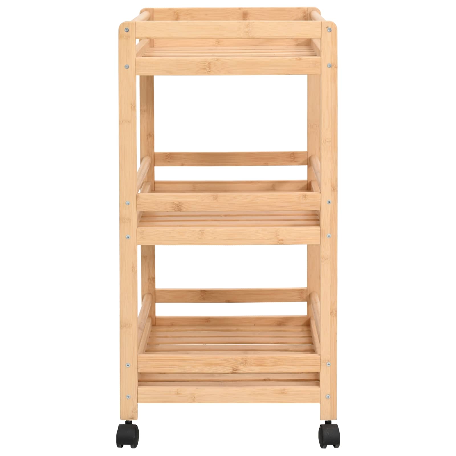 Carrello Da Cucina Con Ruote Naturale 46 X 38 X 76 Cm Bambù