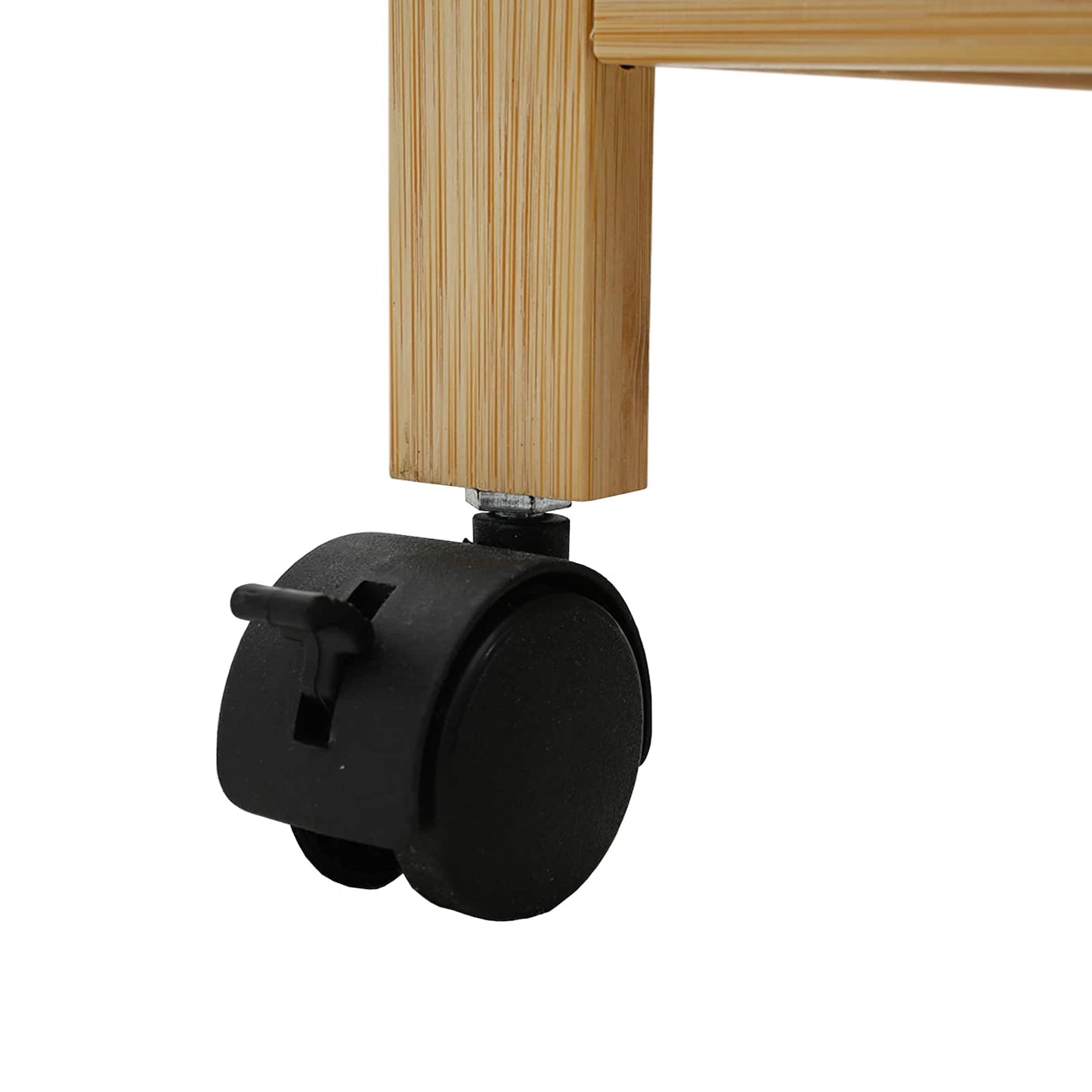 Carrello Da Cucina Con Ruote Naturale 60 X 18 X 97 Cm Bambù
