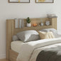 Testata Con Mobile E Led Calcestruzzo 180 X 16,5 X 103,5 Cm
