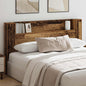 Testata Con Mobile E Led Calcestruzzo 180 X 16,5 X 103,5 Cm