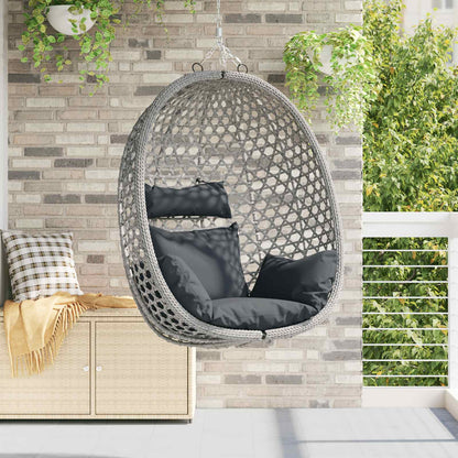 Sedia A Uovo Sospesa Senza Supporto Polyrattan