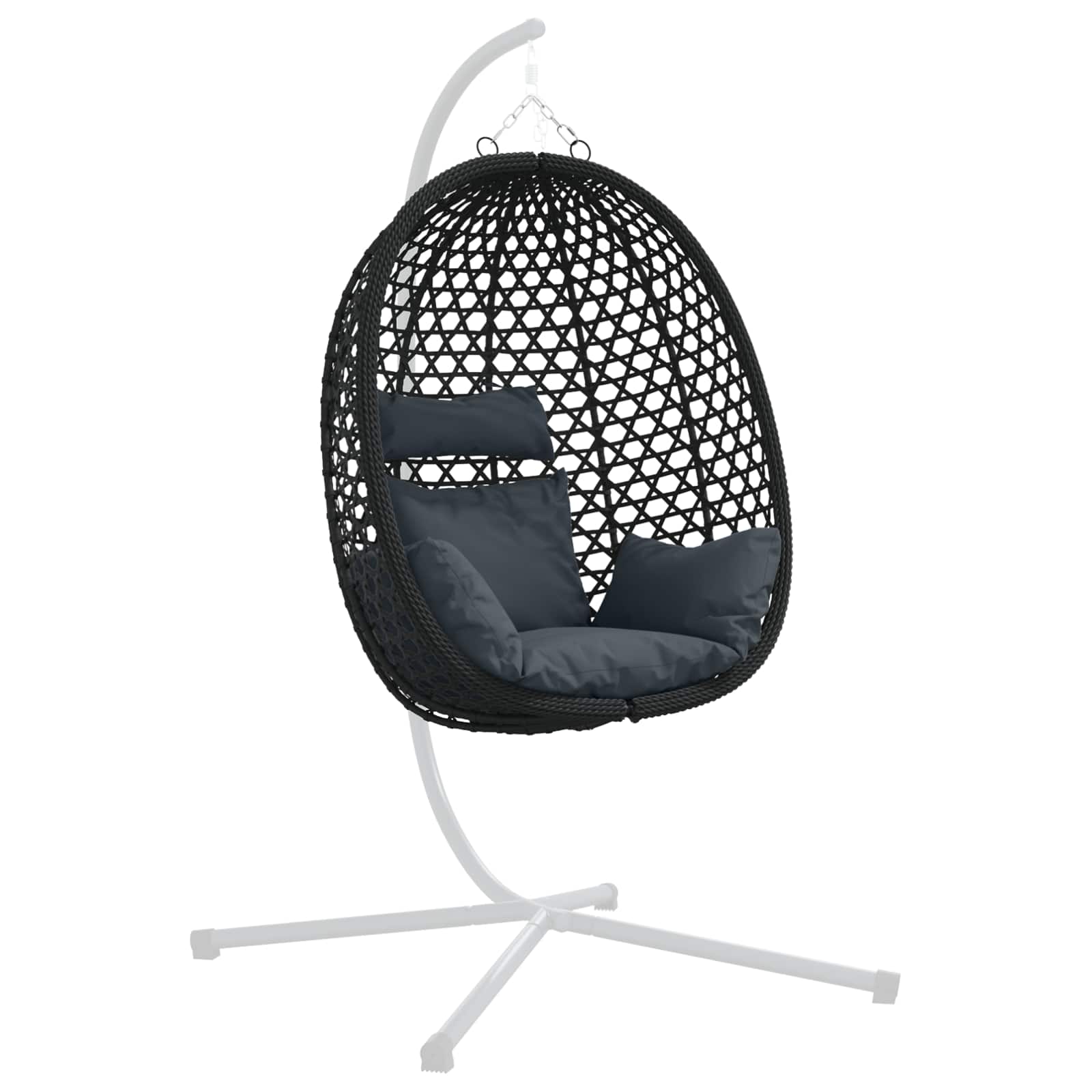 Sedia A Uovo Sospesa Senza Supporto Polyrattan