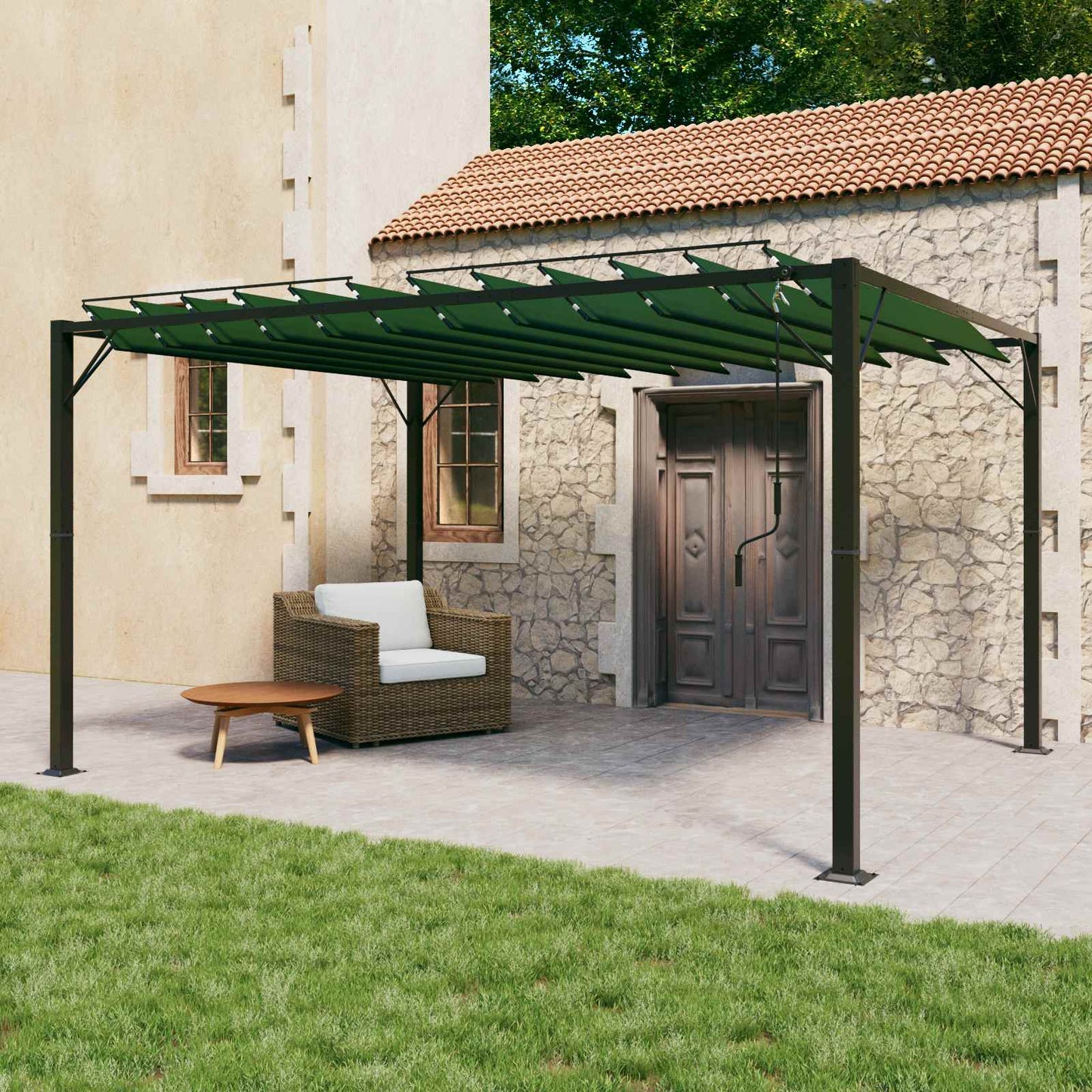 Gazebo Con Tetto Ventilato 3 X 4 X 2,14 M