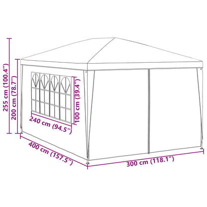 Tenda Party 400 X 300 X 255 Cm Pe E Acciaio