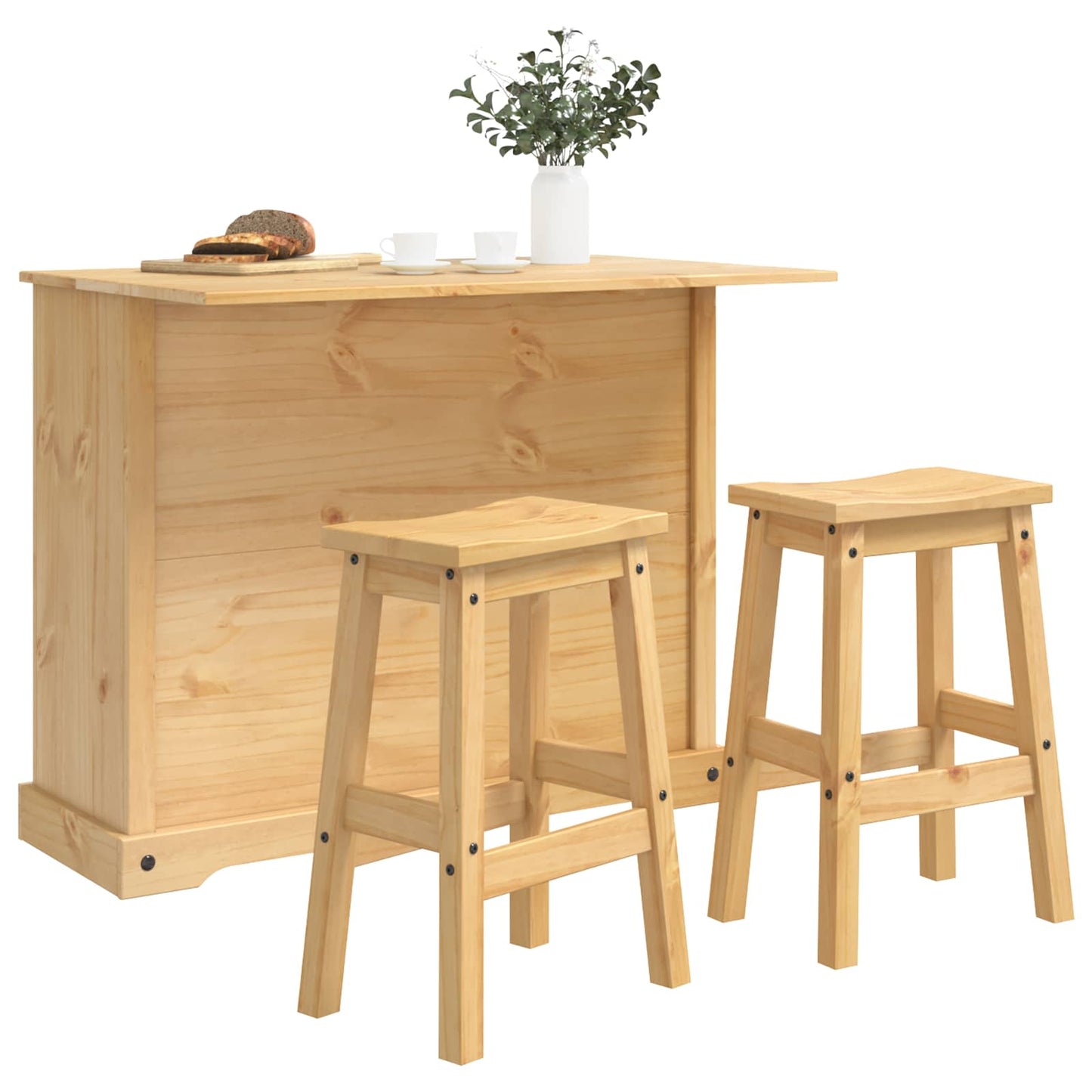 Set Isola Da Cucina Con Cassetto Corona 3 Pcs