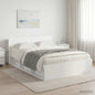Telaio Del Letto Con Storage Con Testiera Bianco
