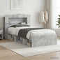 Telaio Del Letto Con Storage Grigio Cemento