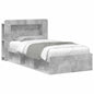 Telaio Del Letto Con Storage Grigio Cemento