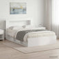 Telaio Del Letto Con Storage Con Testiera Bianco