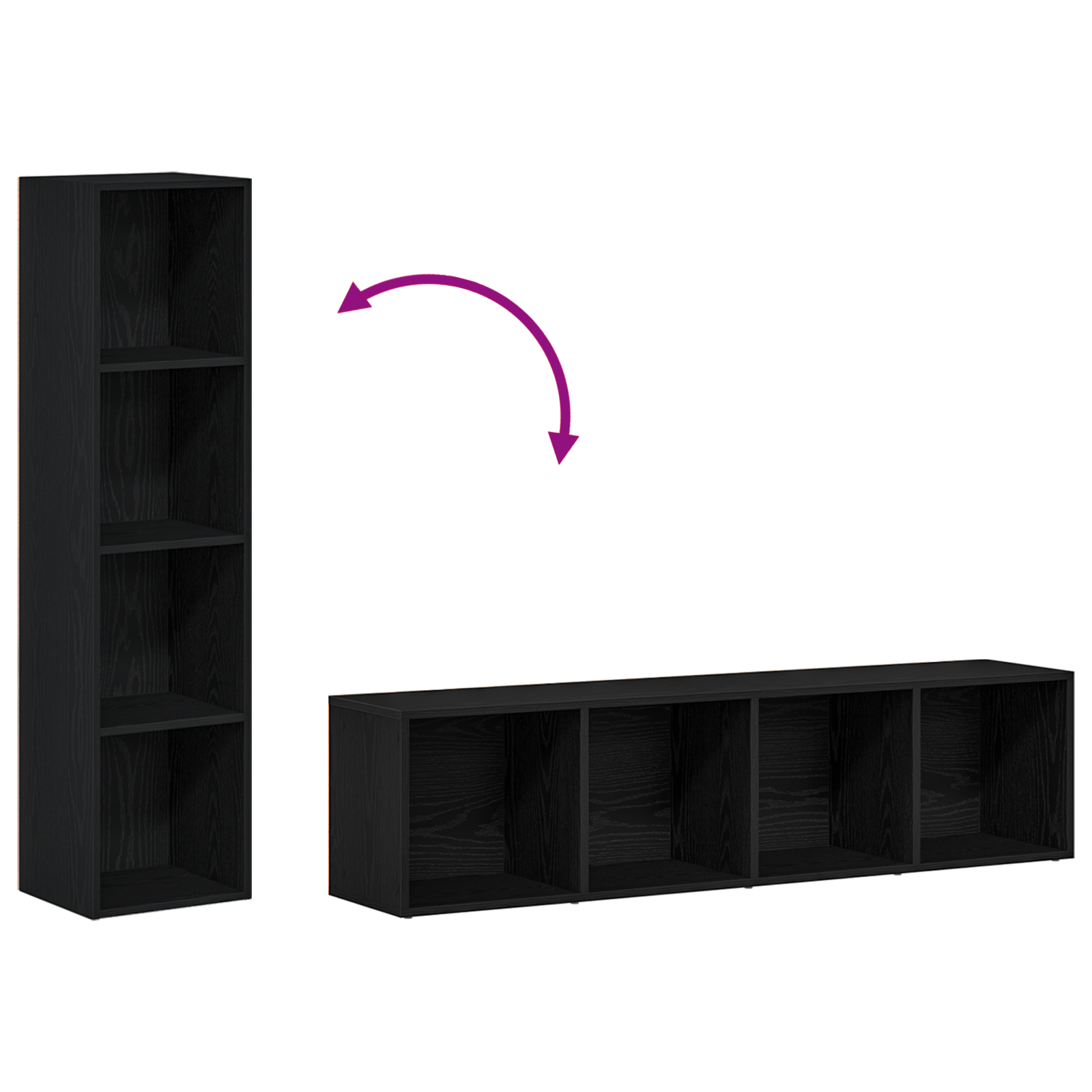 | Armadio Per Libri | Rovere Nero