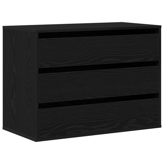 Mobile Con Cassetti Nero Legno Multistrato