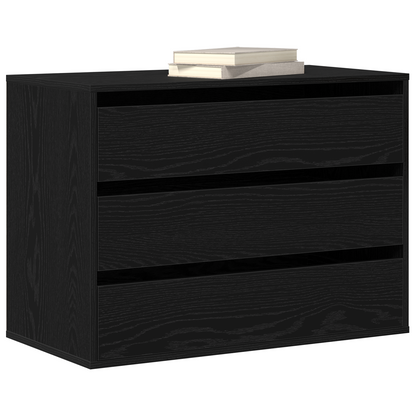 Mobile Con Cassetti Nero Legno Multistrato