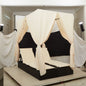 Lettino Da Sole Doppio Turchese 205 X 129 X 200 Cm Polyrattan