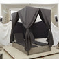 Lettino Da Sole Doppio Turchese 205 X 129 X 200 Cm Polyrattan